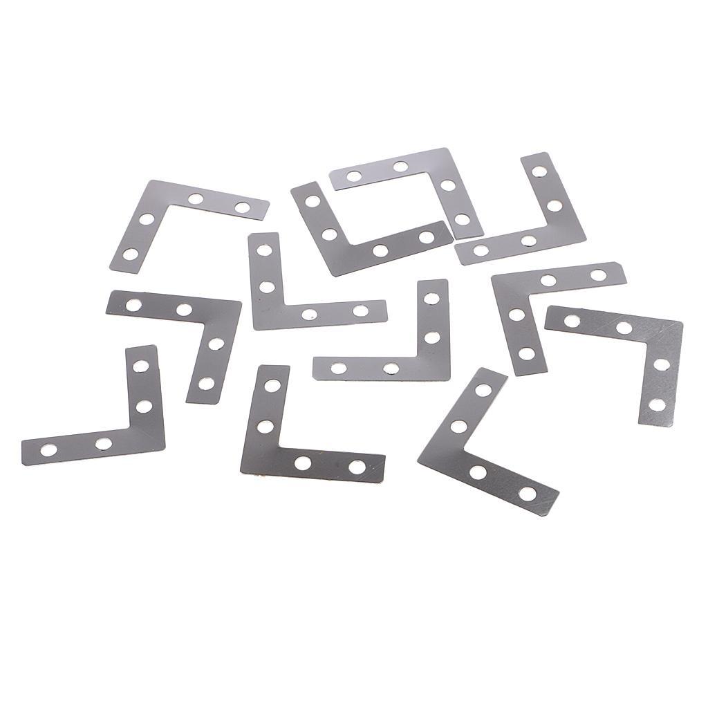 100 Pieces Heavy Duty Metal L Shape Corner Brace Plate 90 Angle Bracket Photos Frame Picture Bracket 38mmx38mm Furniture Accesories