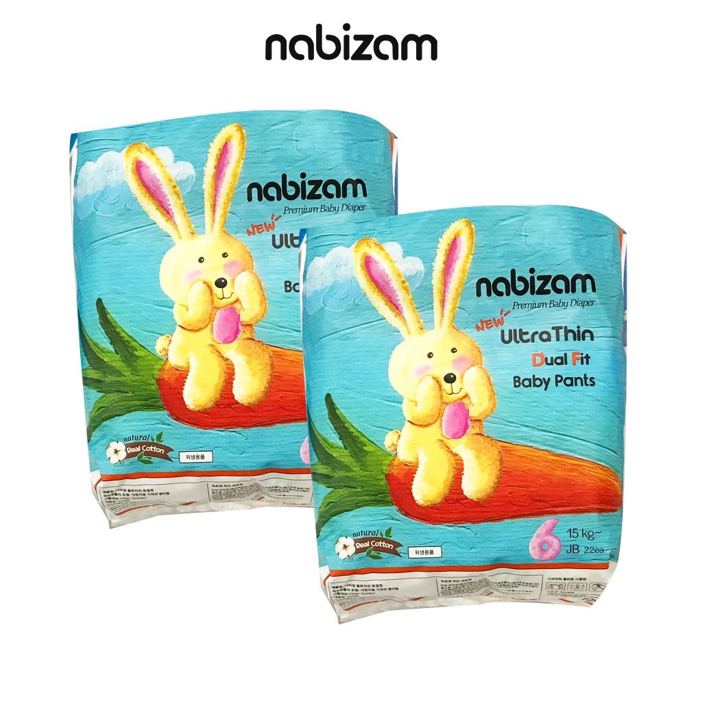 Combo 2 Tã/Bỉm Quần Nabizam Ultra Thin Nội Địa Hàn Siêu Mỏng, Thấm Hút Tối Ưu Size 2XL22 Cho Bé Từ 15-20kg,22 Miếng/Bịch