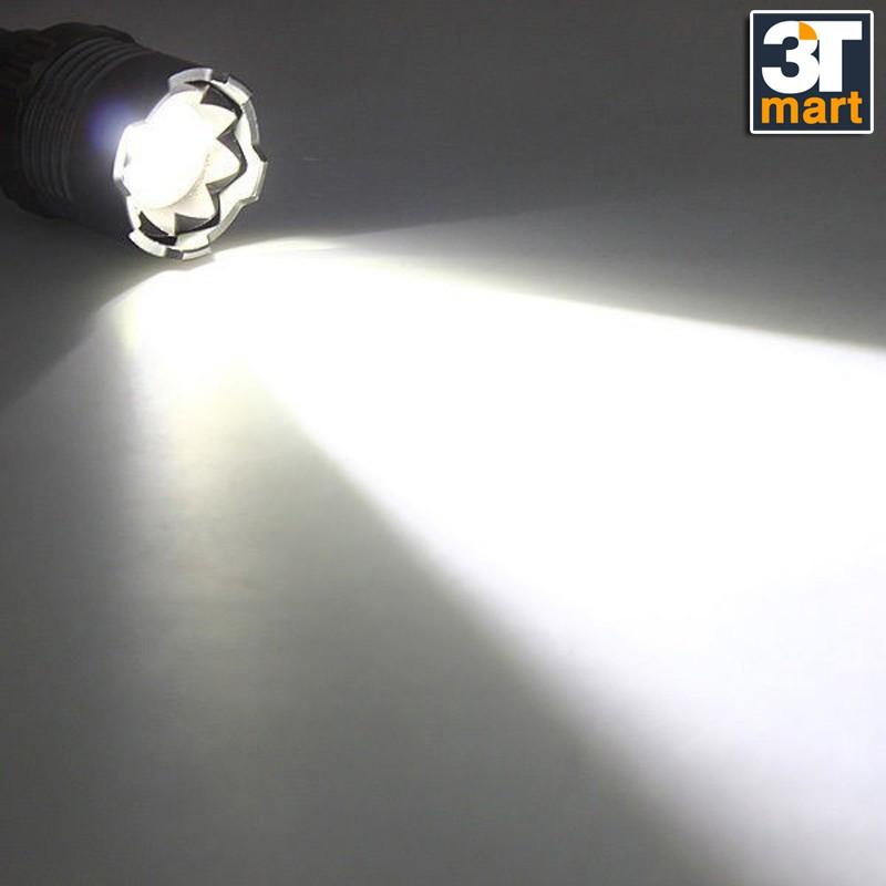 Bộ 1 đèn pin siêu sáng C'MON DEFEND XML-T6 + 1 pin sạc + 1 cục sạc (XANH LÁ)