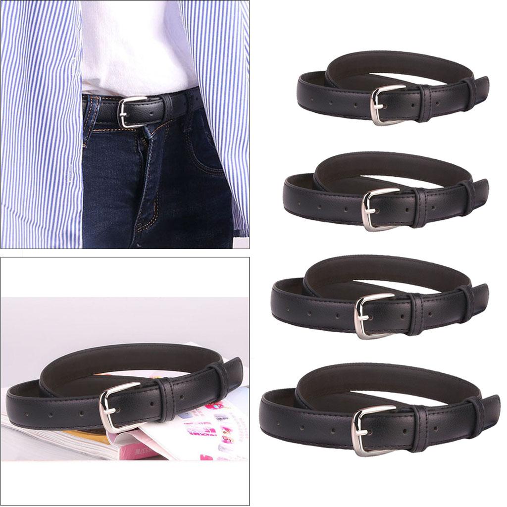 Womens Fashion Casual Belt PU Leather Waist Belt Single Prong Buckle Belt
