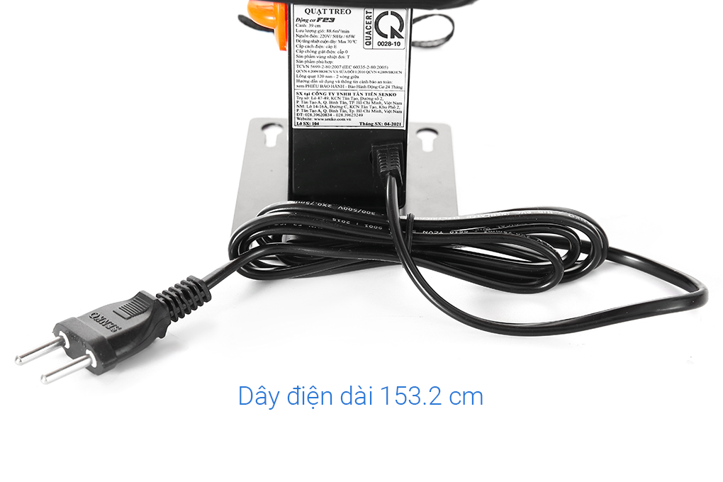 Combo 2 cây Quạt Treo 2 Dây Senko F23 TC1622 - Màu ngẫu nhiên - Hàng Chính Hãng