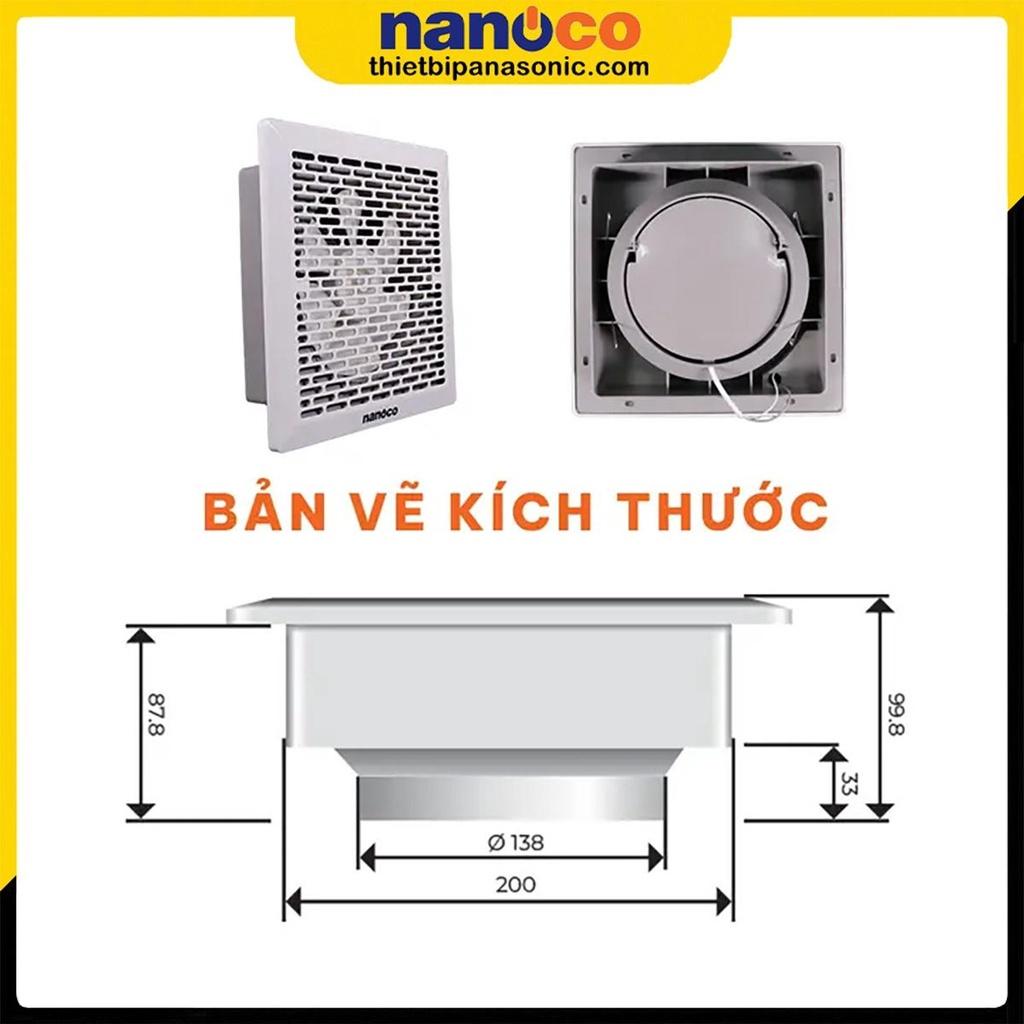 Quạt hút siêu mỏng Nanoco NMV2023-Hàng chính hãng