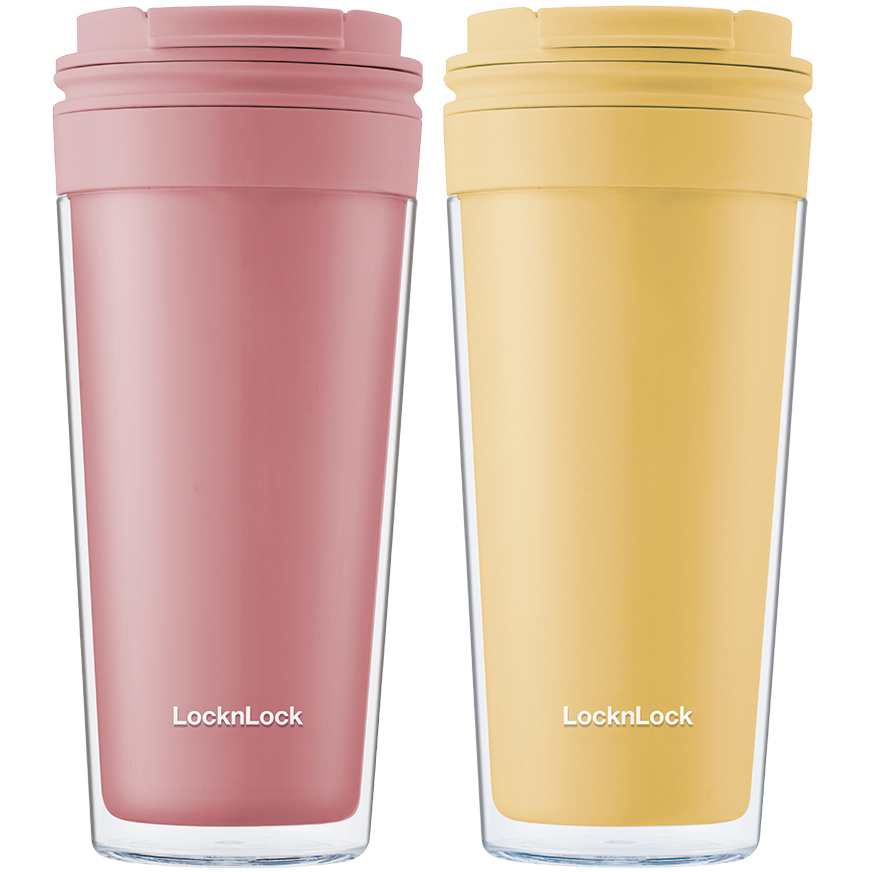 Ly nhựa 2 lớp LocknLock Bucket Cold Cup 580ML HAP519PIK