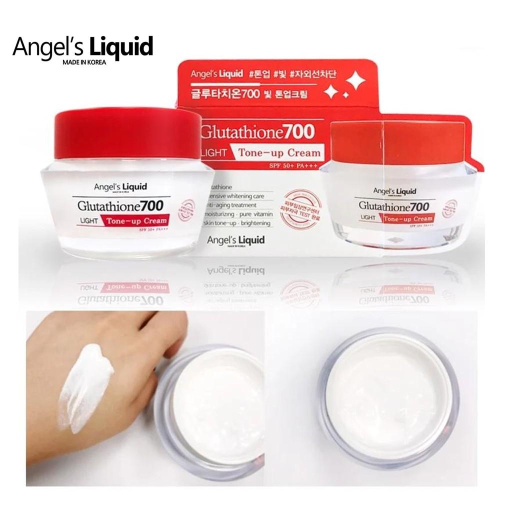 Kem Dưỡng Trắng Da Nâng Tone, Chống Nắng Angel Liquid Glutathione 700 Light Tone Up Cream (Ngày) 50ml