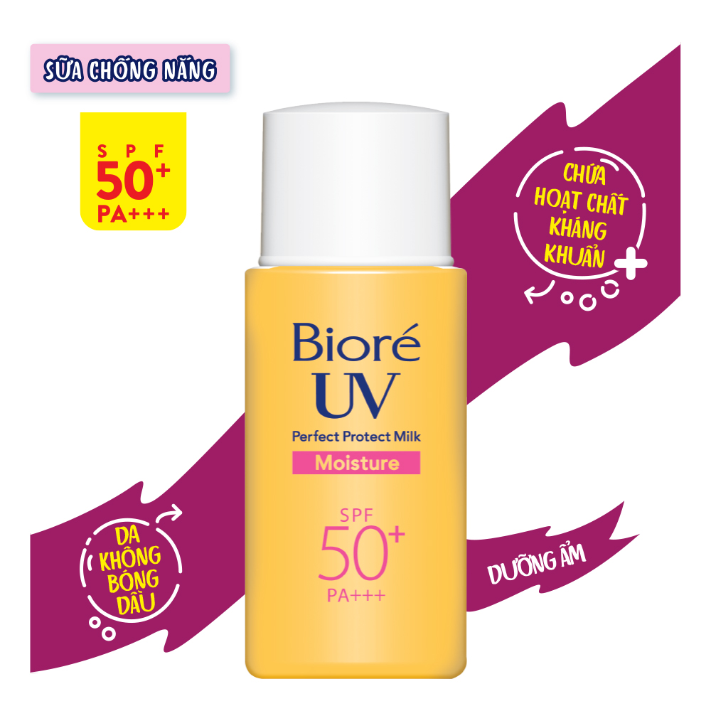 Bioré Sữa Chống Nắng Bảo Vệ Hoàn Hảo DƯỠNG ẨM Biore UV SPF50+/PA+++ 25ML