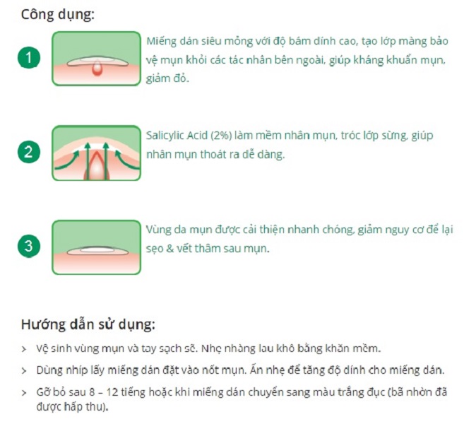 Miếng dán mụn giúp giảm mụn sưng viêm Acnes Clear Patch (24 Miếng)