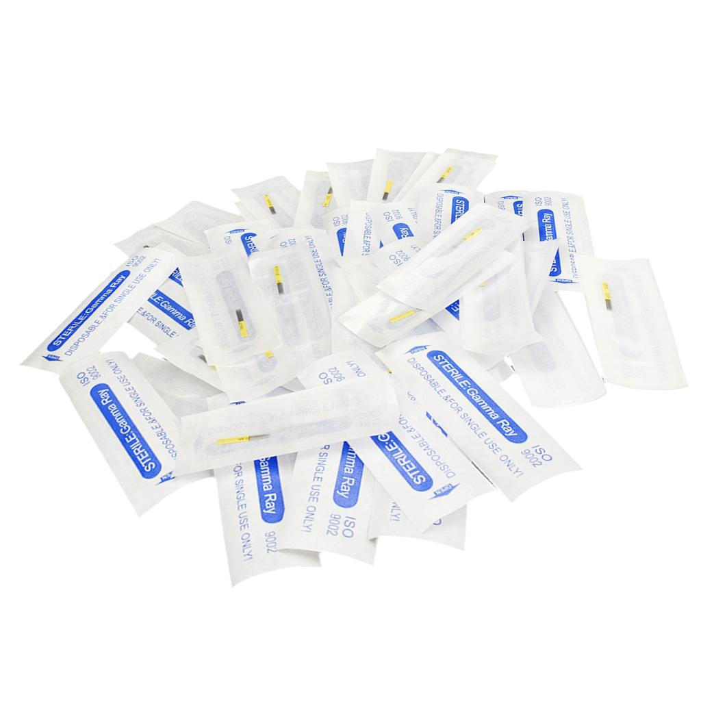 50pcs Professional Sterile  Disposable 3D Makeup Needles M2