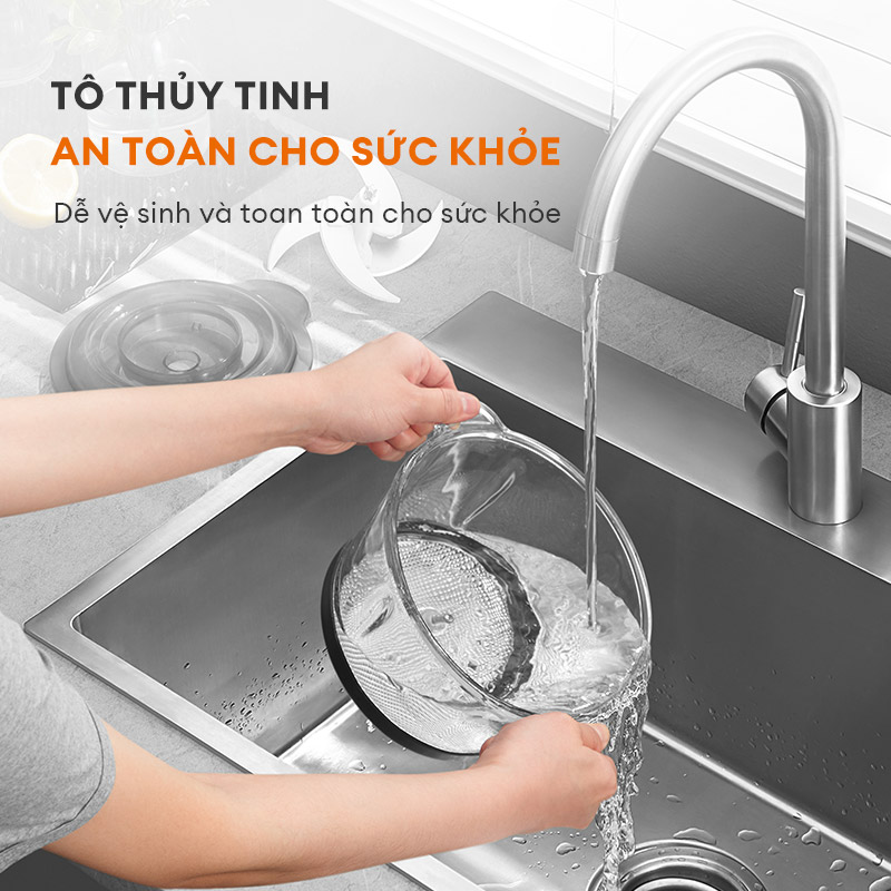 Máy xay thịt thực phẩm đa năng GAABOR 2L công suất 300W xay thịt cá rau củ quả, xay hạt - Hàng chính hãng