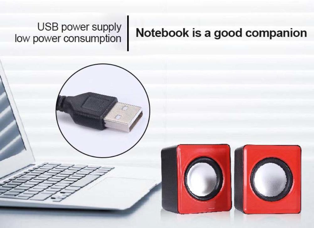 Loa máy tính mini Loa có dây USB Loa âm thanh vòm âm thanh nổi đa năng cho PC Máy tính xách tay Máy tính xách tay Nhựa Màu sắc: Có dây USB 03
