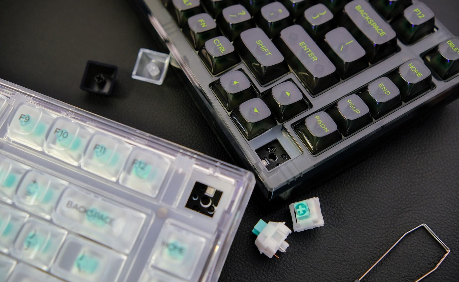 Bàn phím cơ FL-Esports Q75 SAM (Transparent White Light Ice Keycap/Transparent Black Dark Ice Keycap) 3 Mode/Gasket Mount - Hàng chính hãng