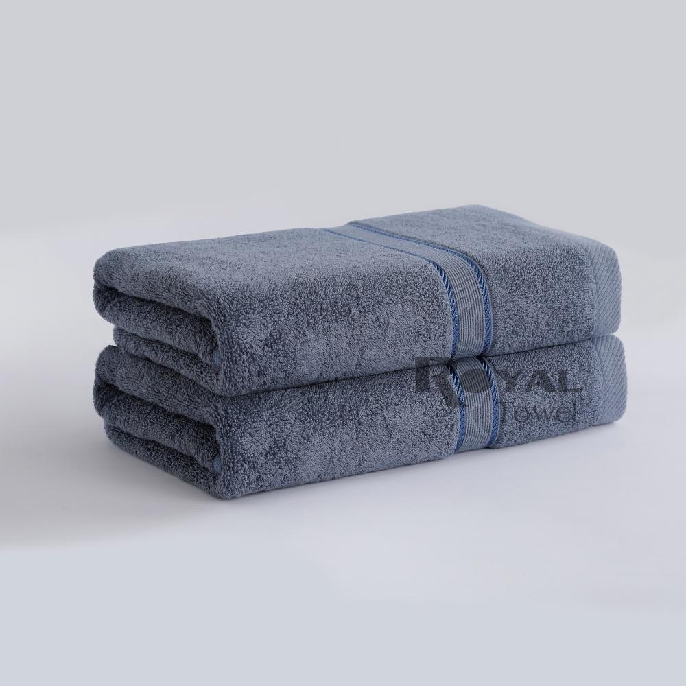 Bộ gồm 2 khăn tắm 70x140cm Royal Towel chất cotton mềm mịn, thấm hút, nhanh khô