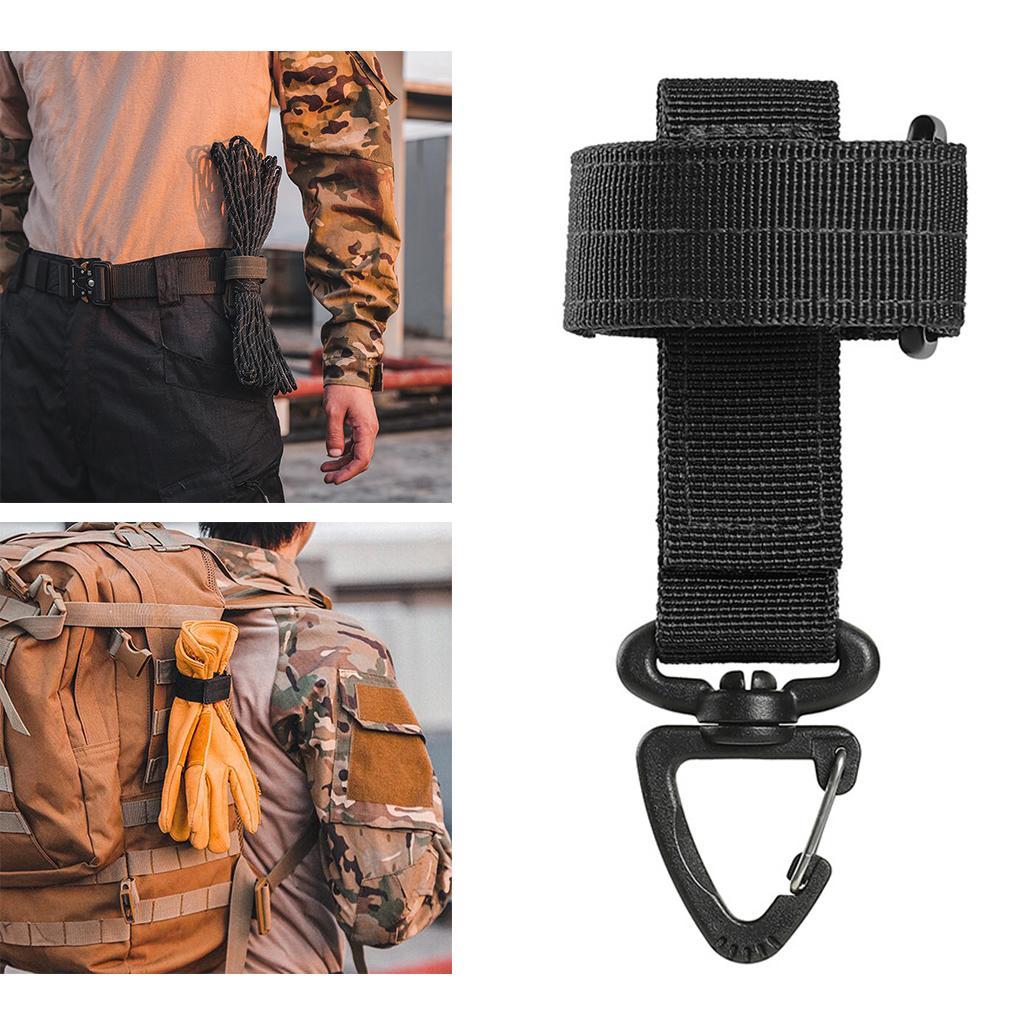 2x Adjustable Glove Holder Strap Hiking Backpack Rope Hanger Worker Work Gloves Belt Hanger Grabber Rotatable Hook Accessories