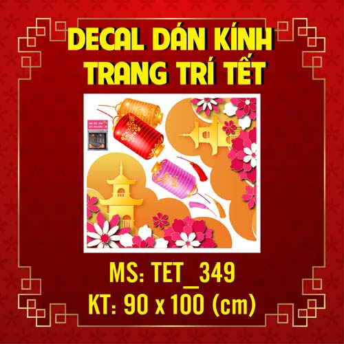 DECAL TRANG TRÍ TẾT CHÚC MỪNG NĂM MỚI NHÂM HỔ GÁNH TÀI LỘC