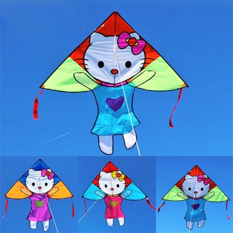 Diều hello kitty - TẶNG TAY CẦM THẢ DIỀU DÀI 150 MÉT + túi vải diều độc lạ, diều 3D con diều