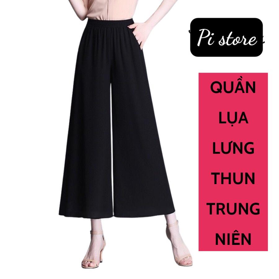 ️Có Big Size️ Quần Dài Nữ Trung Niên, Quần Dáng Suông, Lưng thun Tặng Mẹ Phong Cách Lịch Sự Chất Liệu Cao Cấp