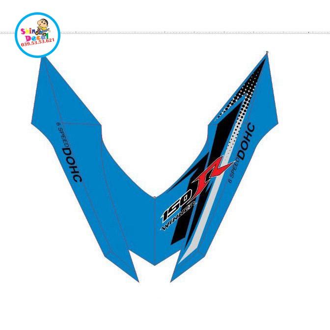 Tem rời winner 150 R trắng xanh