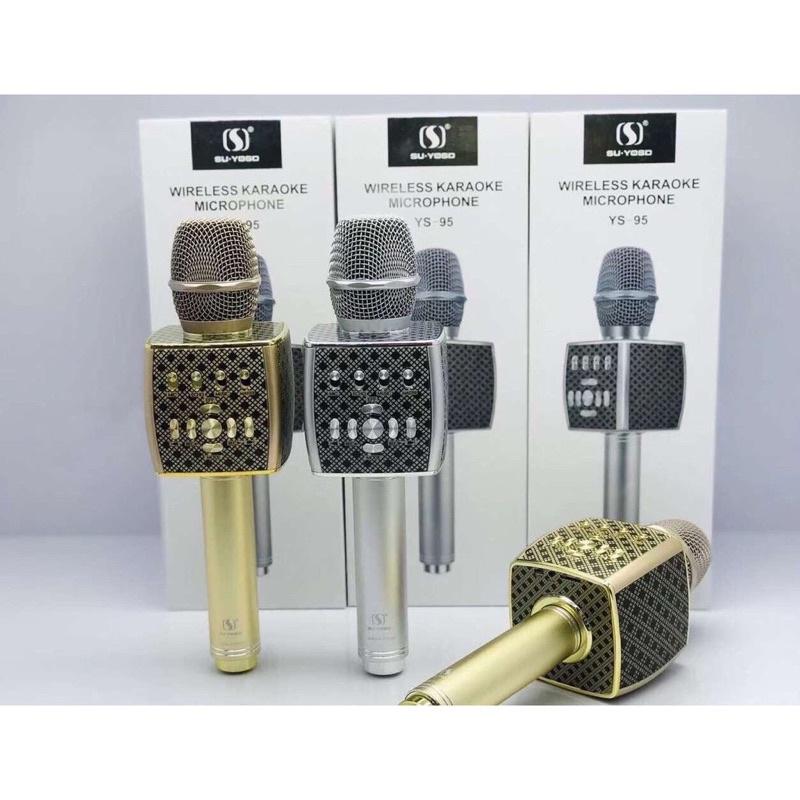 Micro Kèm Loa Bluetooth YS-95,Tích Hợp Loa Bass Hay Không Dây, Livestream Hỗ Trợ Thẻ Nhớ, USB Bảo Hành 12 Tháng