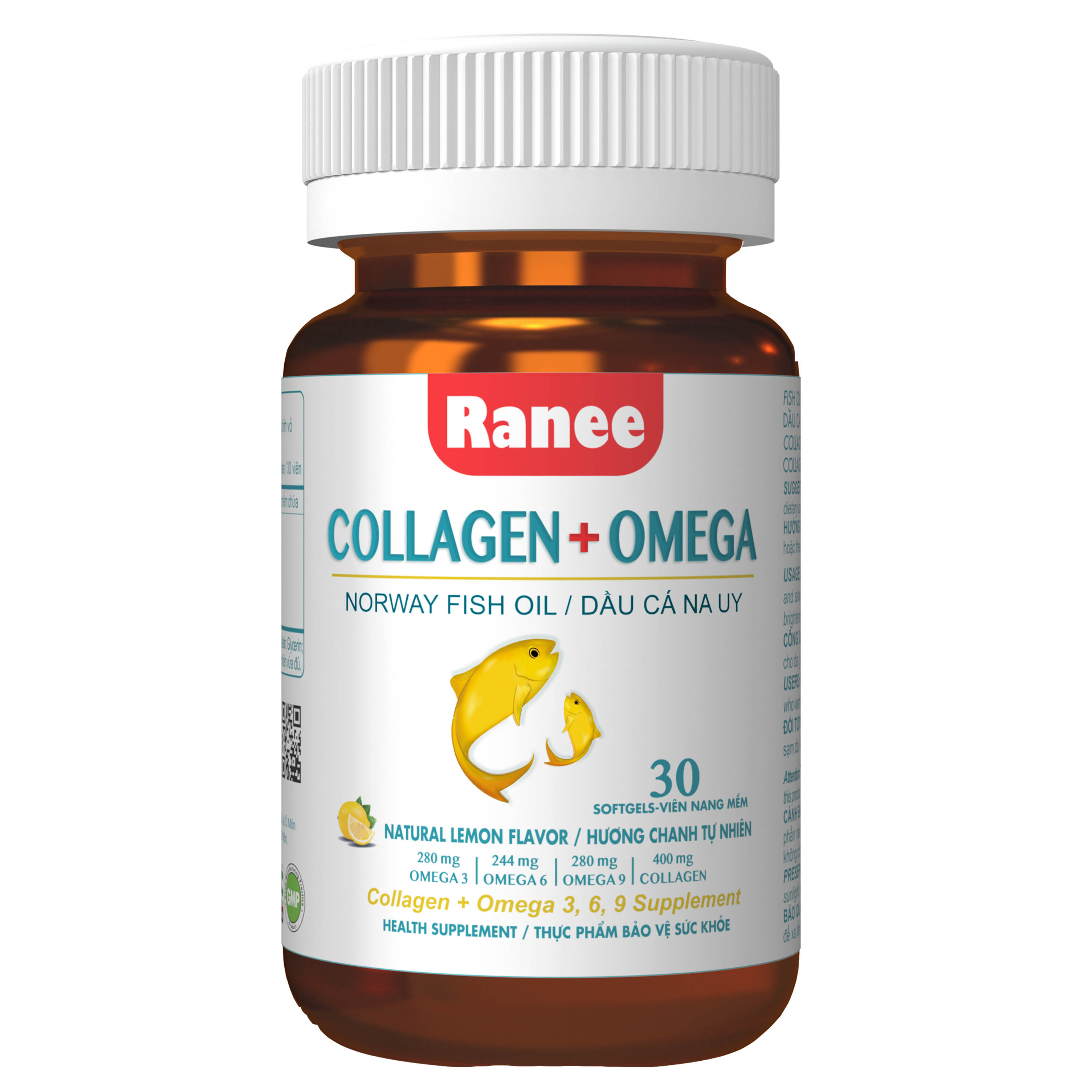 Combo 2 hộp Viên Nang Ranee Collagen + Omega