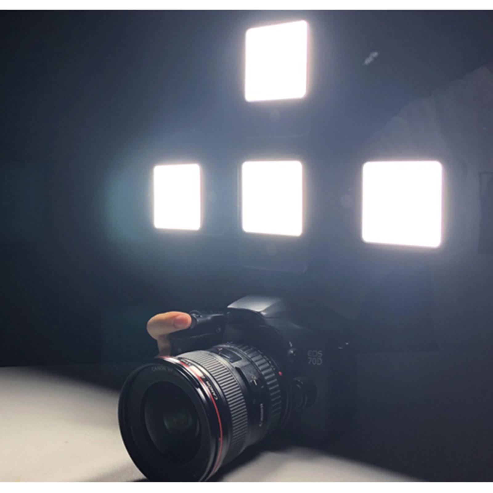 LED Video Light Mic Recording Camera Photo Light Remote Working Interviews