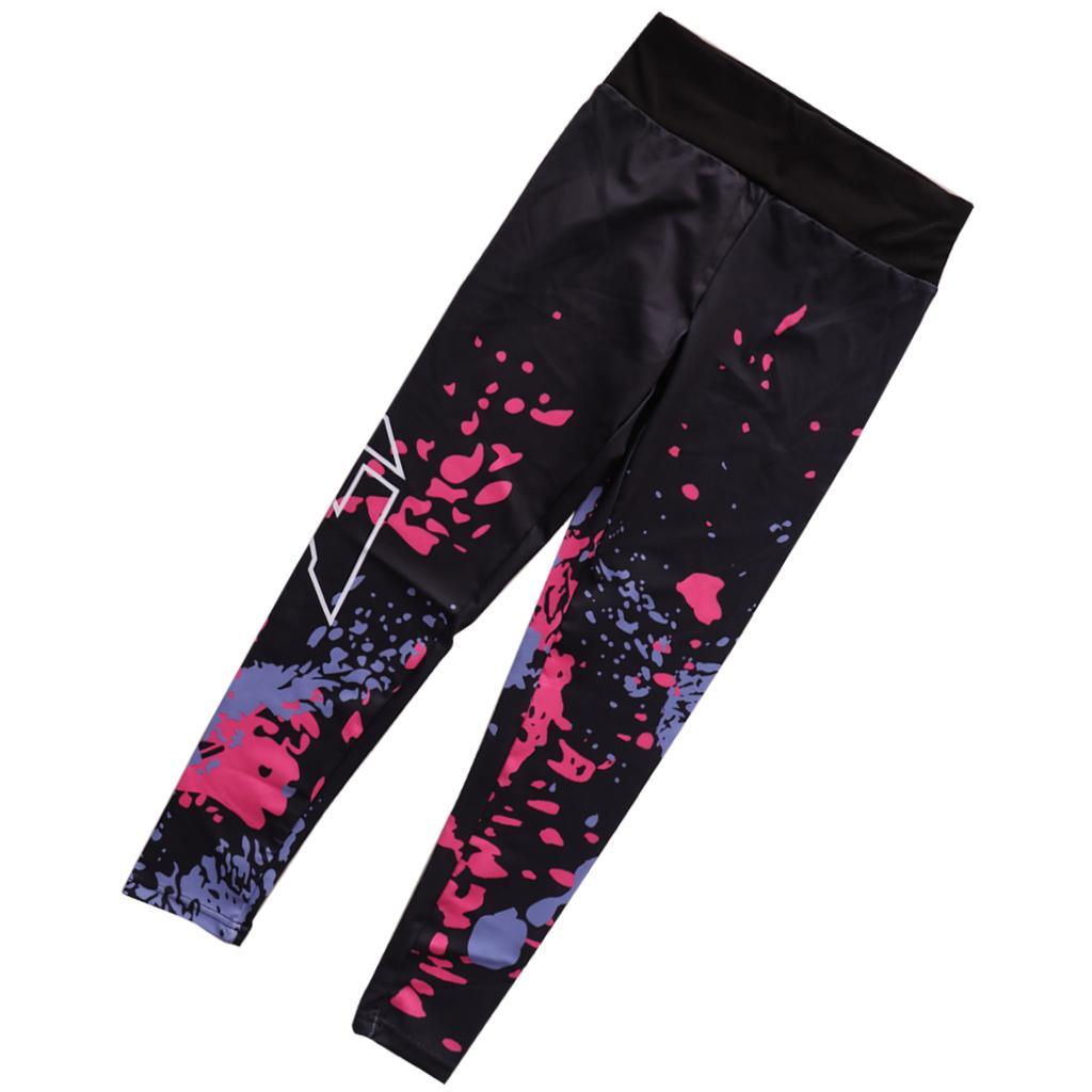 Print High Waist Full Length Women Yoga Leggings Dry Fit Running Gym Sport Pants