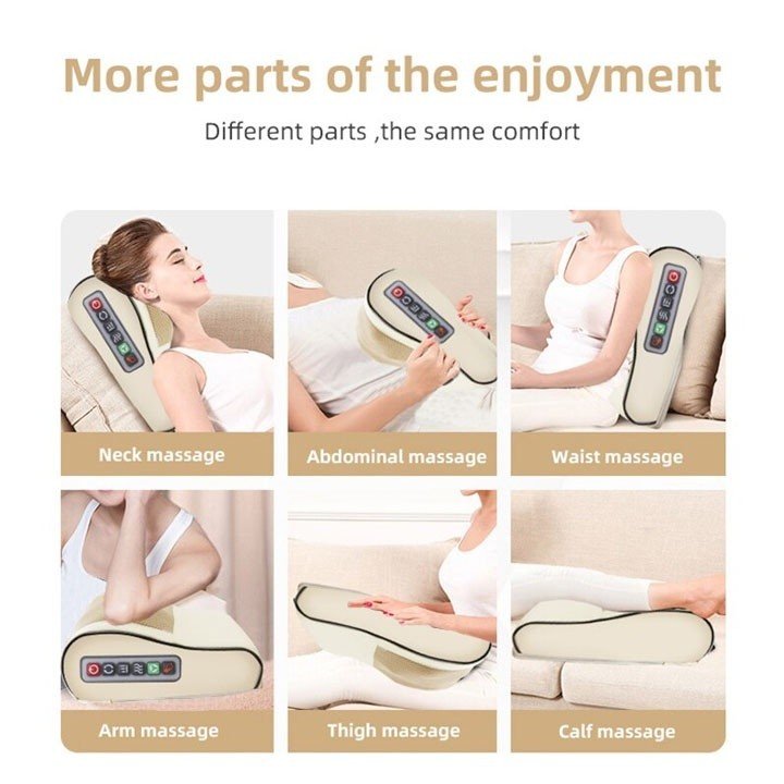 Gối massage cổ vai gáy, máy massage, gối massage hồng ngoại 20 bi cao cấp hỗ trợ mát xa vùng cổ,vai gáy hiệu quả