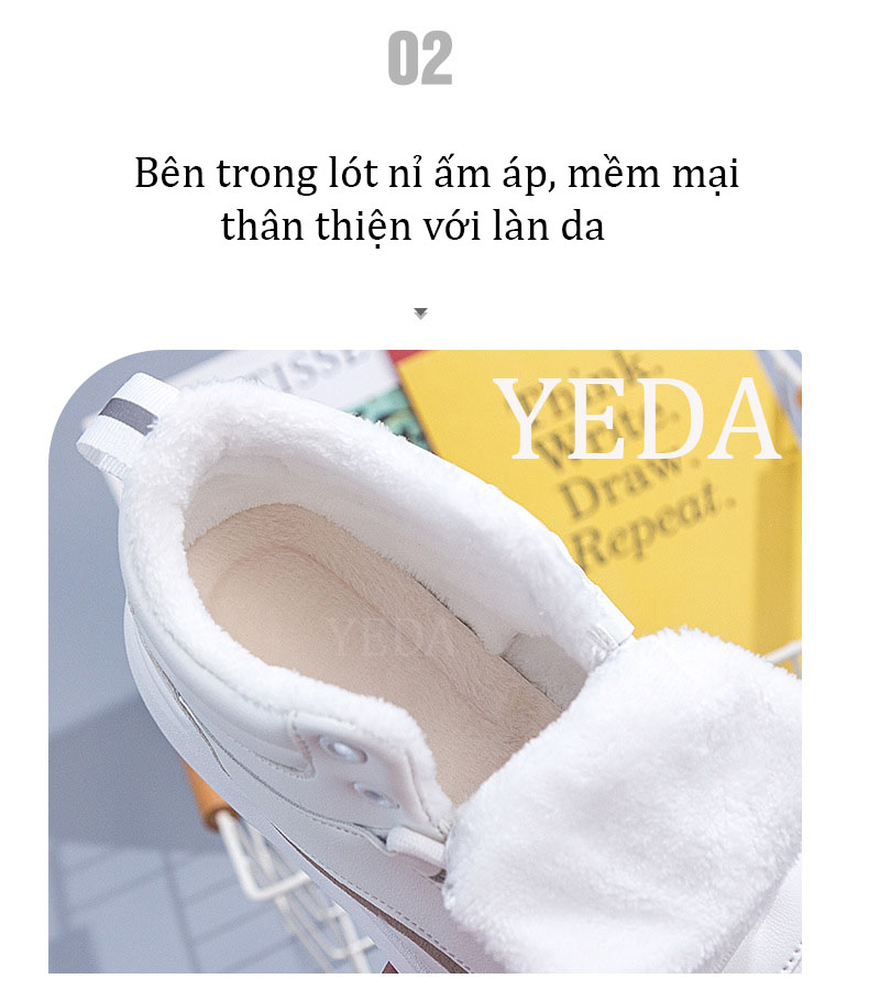 Giày nữ cao cổ, giày học sinh cao cổ, giày nữ học sinh sinh viên giày thời trang nữ mã F28