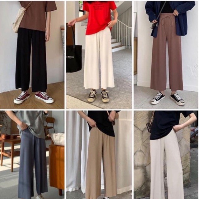 Quần ống rộng len tăm siêu hot PHONG CÁCH