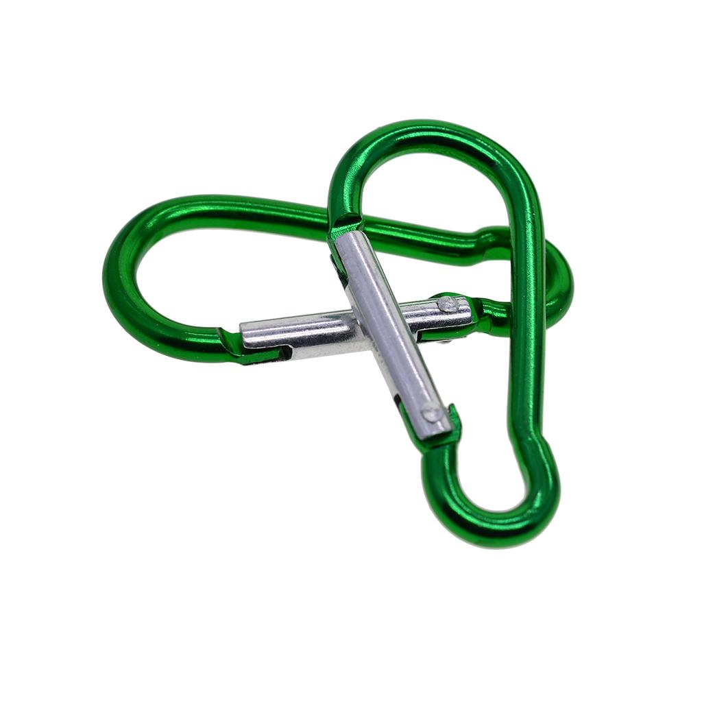 20x Carabiner Clip Key Holder Hiking Hook Lock Camp Camping D Shape