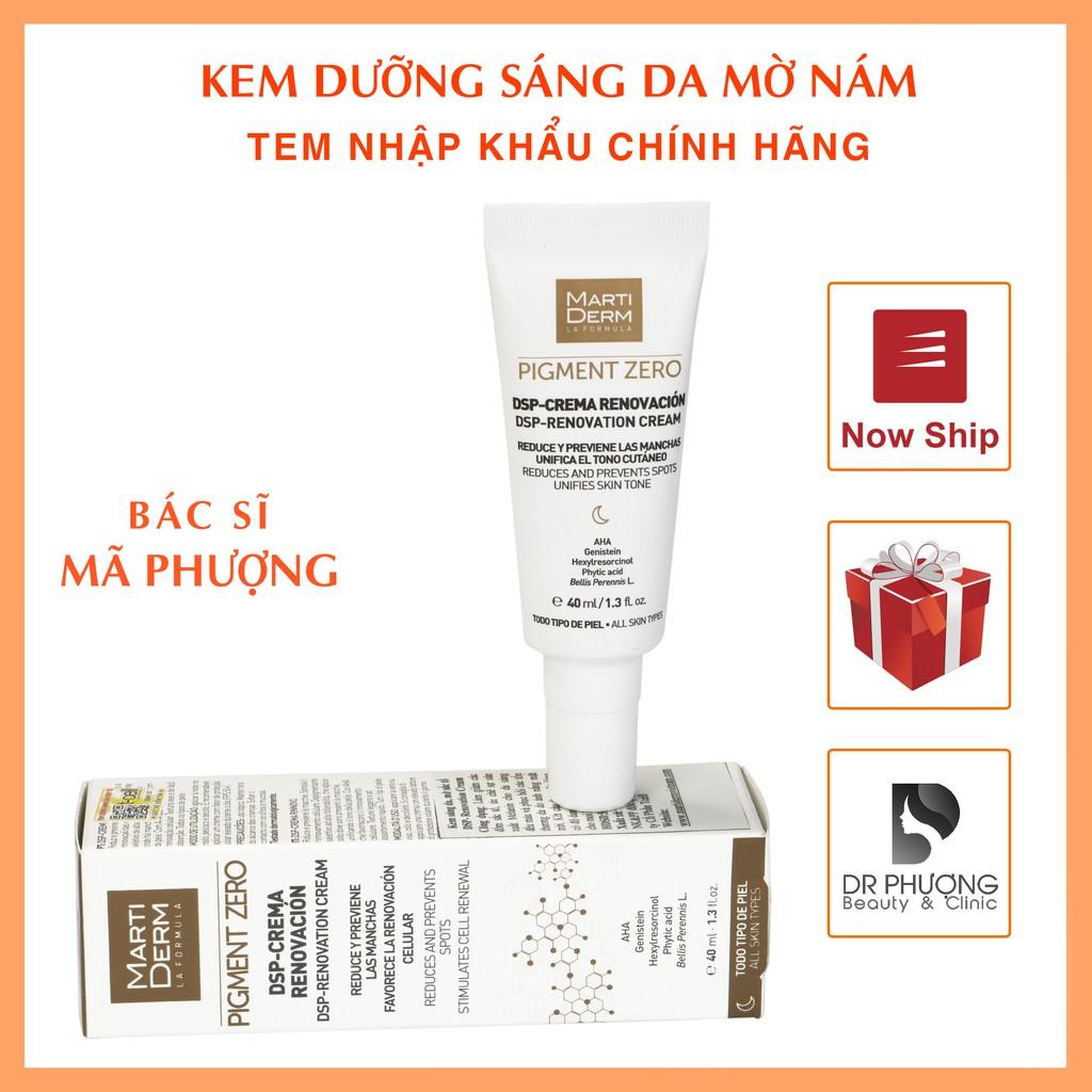 Kem Đêm Làm Sáng Da, Mờ Nám MartiDerm PigMent Zero DSP Renovation Cream 40ml