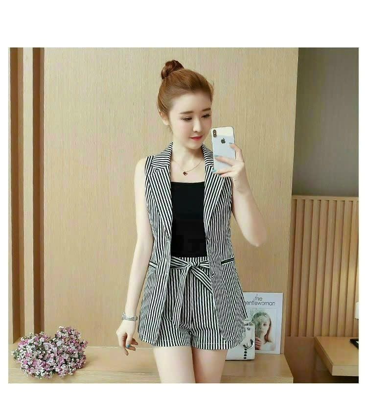 Set Vest Quần Short Áo Vest Sát Nách Kèm Áo Thun Thời Trang