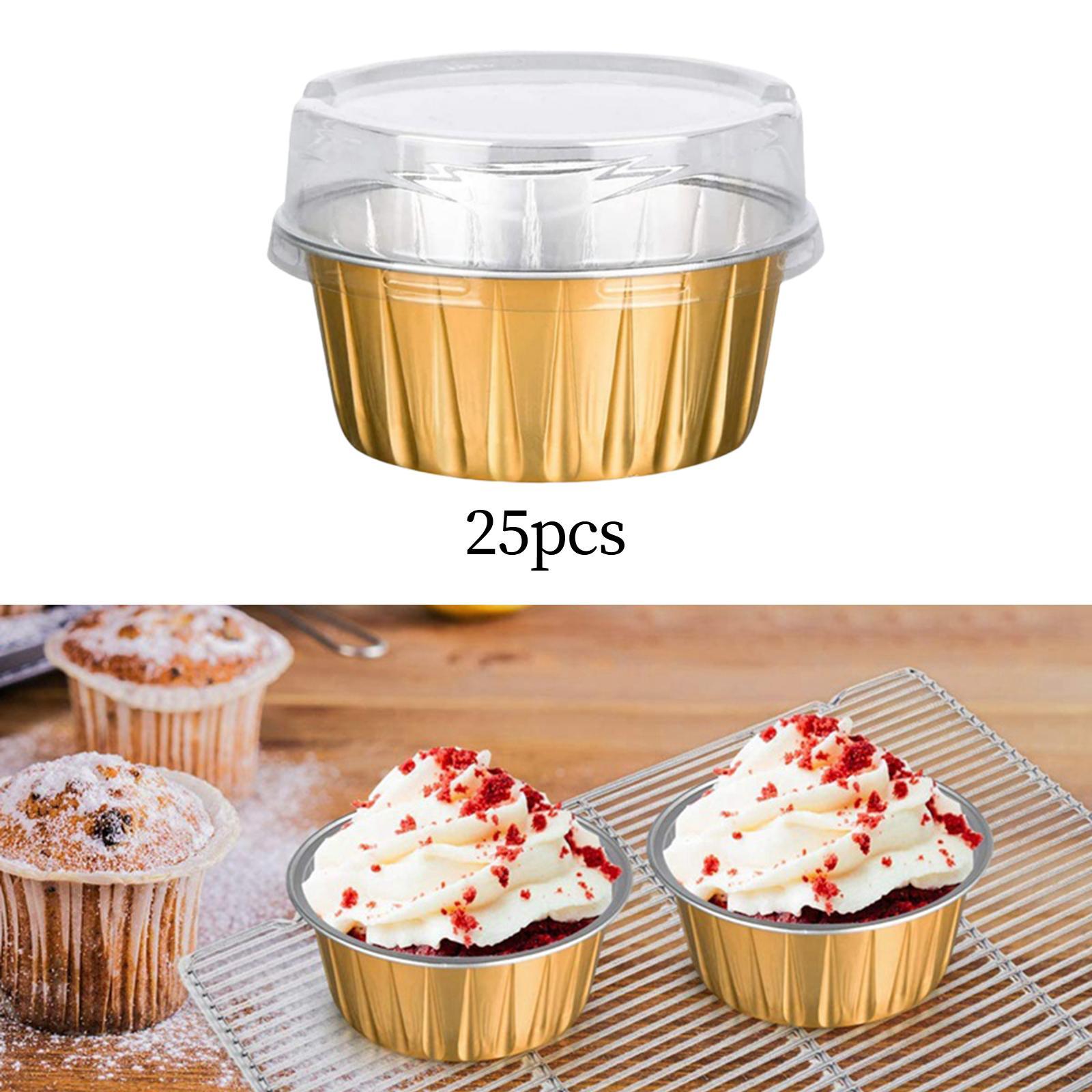Baking Cups with Lids  Resistant for Snacks Creme  Birthday