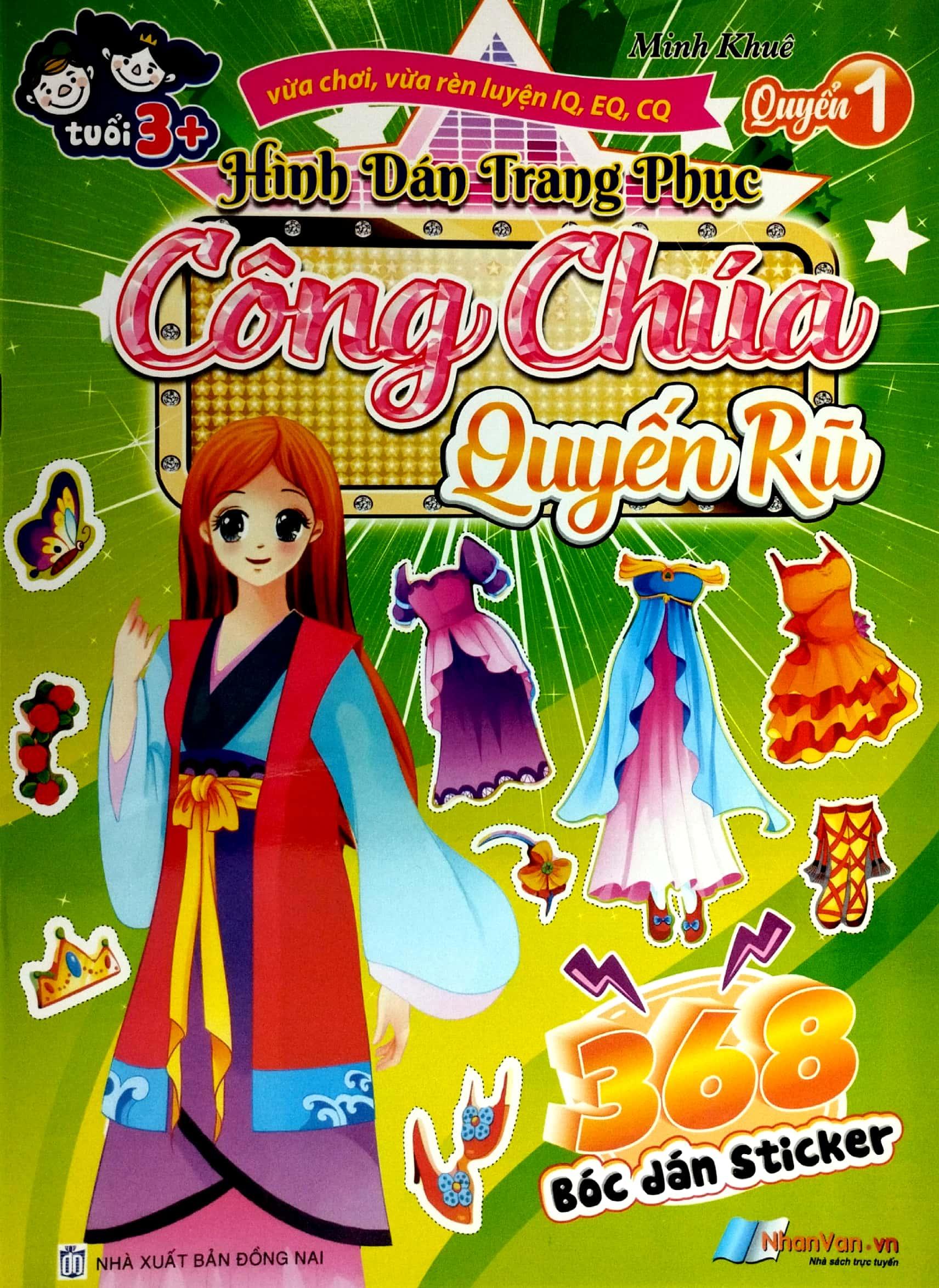 368 Bóc Dán Sticker - Hình Dán Trang Phục Công Chúa - Quyển 1 - Quyến Rũ