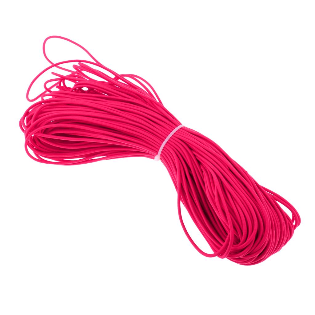 3mm x 0.5/1/2/5/10/20/30/50/100m Elastic Bungee Rope Shock Cord Tie Down Kayak Canoe Boat Trailer Purple/Rose