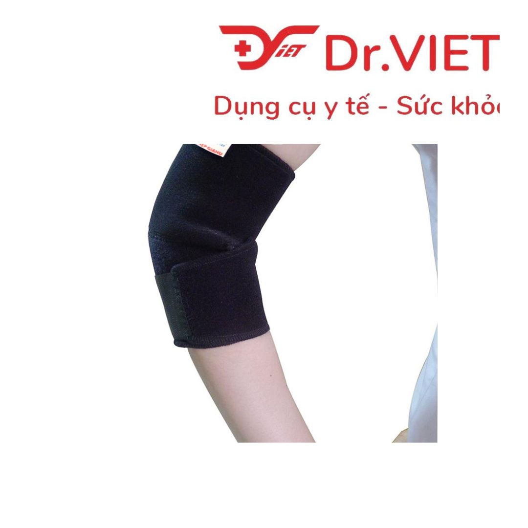 Băng thun khuỷu tay GIAHU–032 [Chính Hãng] Hỗ trợ sơ cứu chấn thương vùng khuỷu tay, trật khớp , bong gân; Dễ sử dụng, phù hợp cho cả tay trái và tay phải, vải cotton co giãn giúp mang tháo dễ dàng