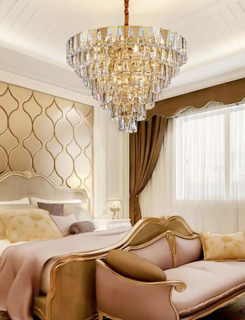Đèn chùm pha lê cao cấp thiết kế sang trọng trang trí phòng khách, nhà hàng, khách sạn, quán cafe TPL-6839/800-RD