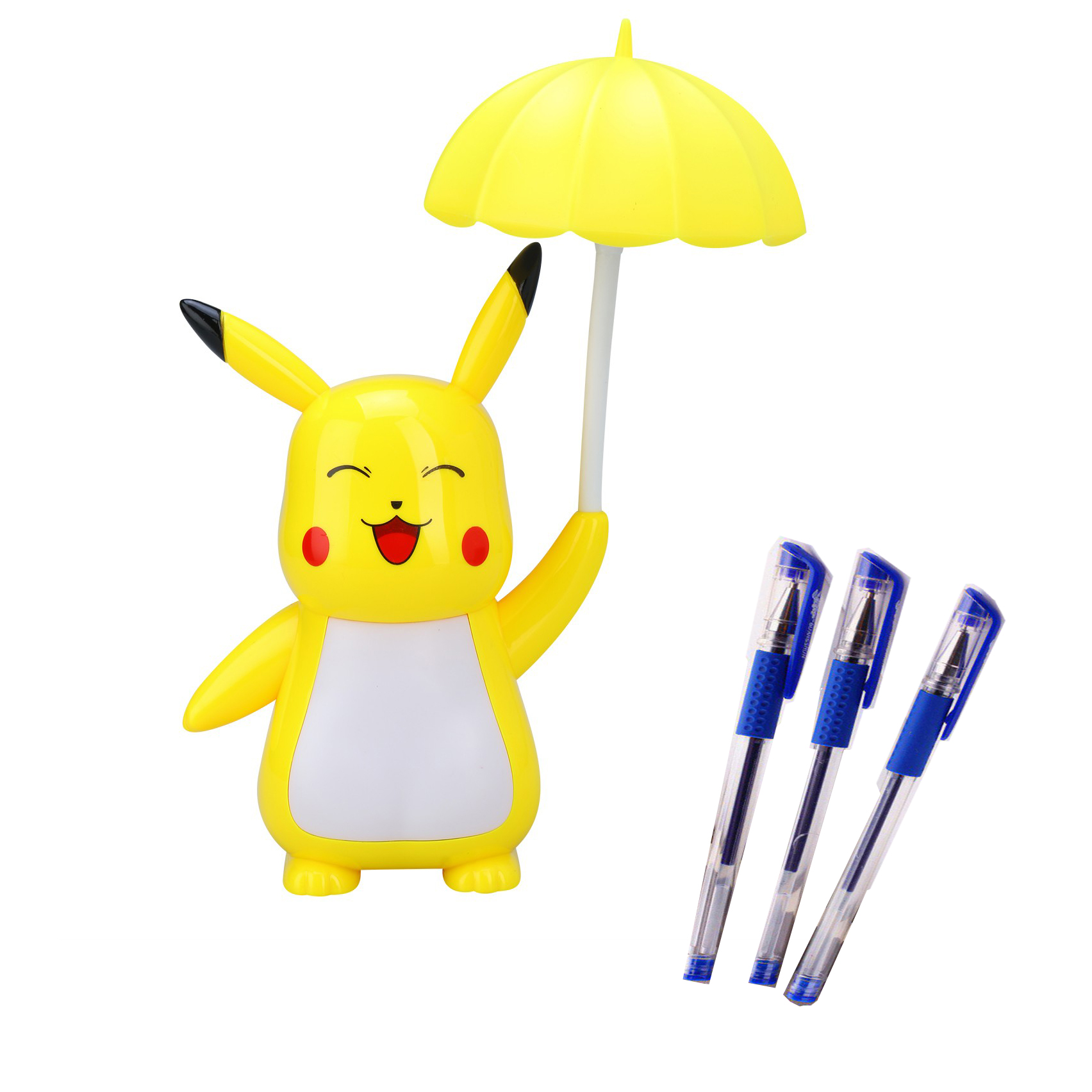 Đèn sạc Pikachu siêu dễ thương 3 chế độ sáng Tặng Kèm Bộ 3 bút bi nước cao cấp