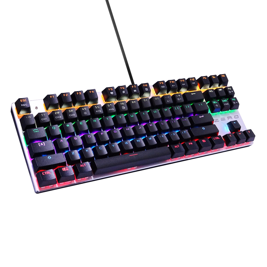 Bàn Phím Cơ Có Dây Metoo Zero X51 LED Blue Switch Tenkeyless - Hàng Chính Hãng