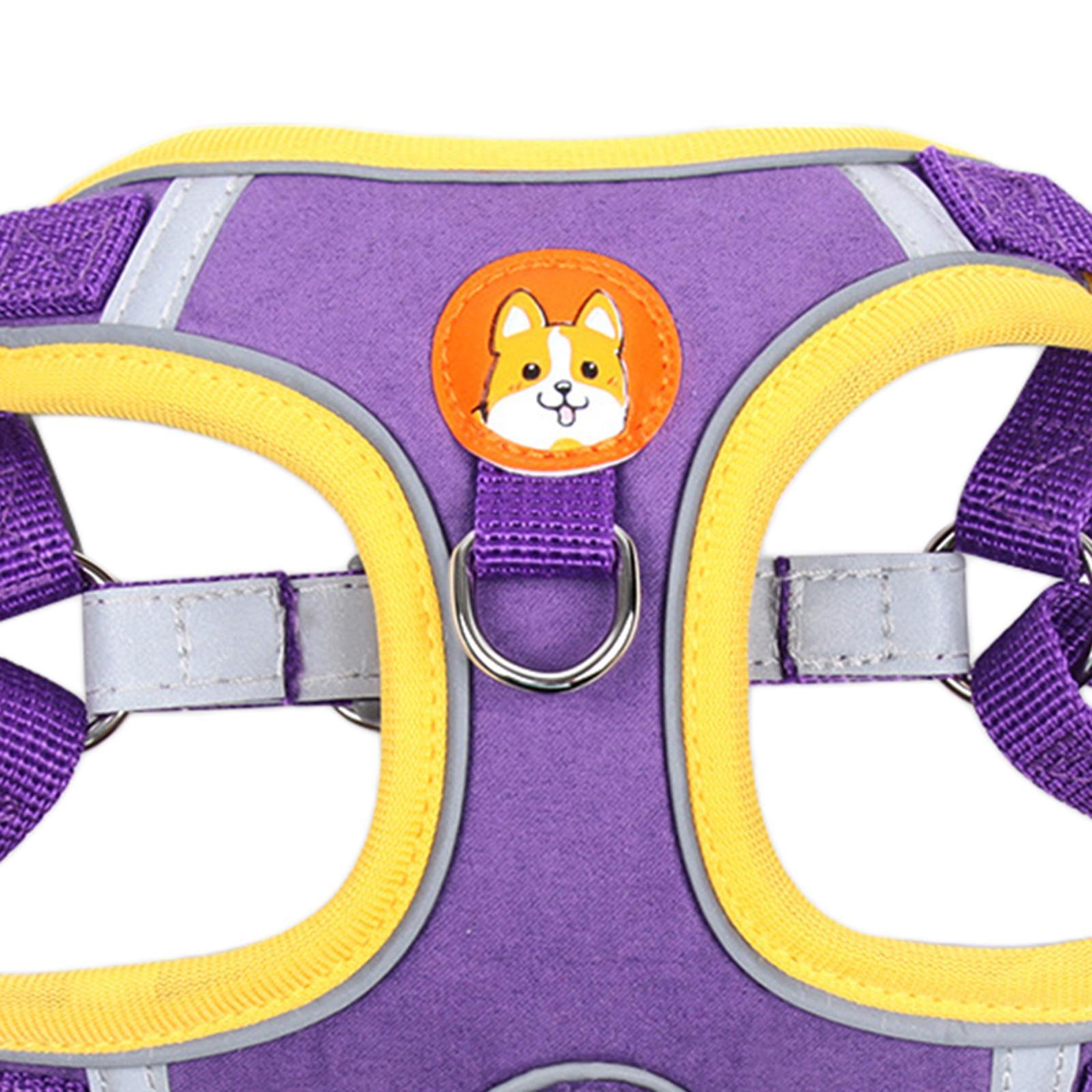 Dog Harness Leashs Set Soft Padded Adjustable for Puppy Reflective S