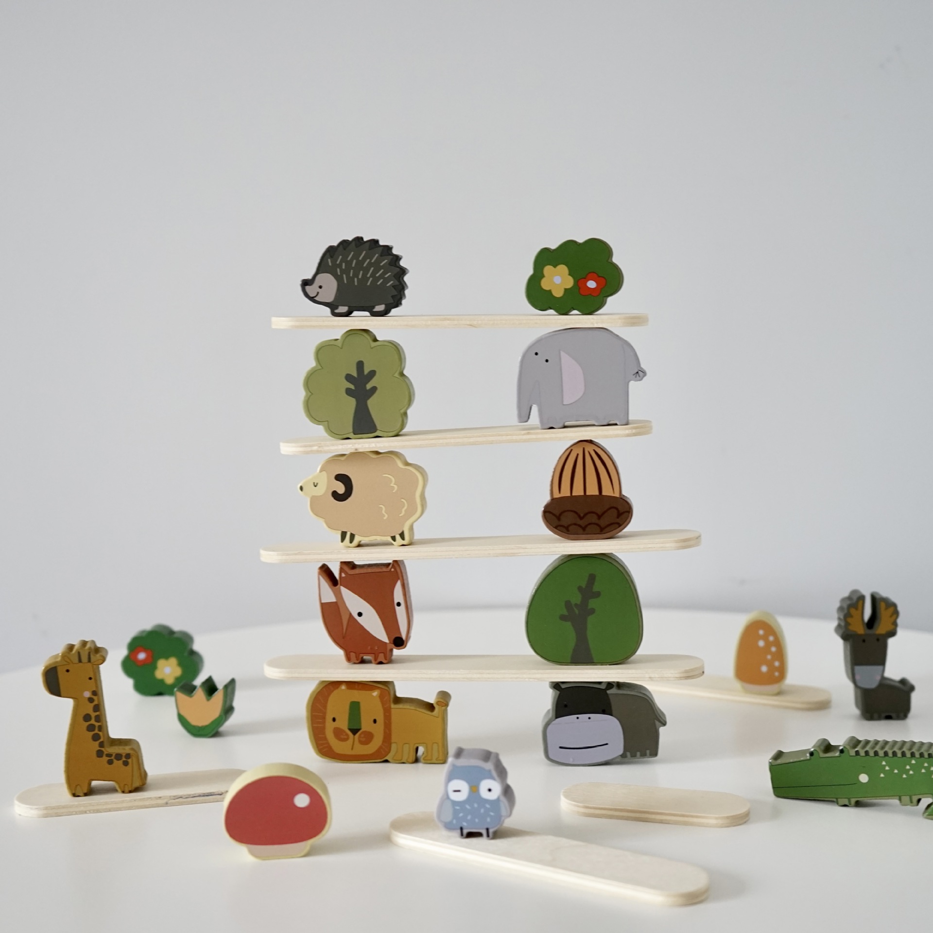 Đồ Chơi Xếp Hình Cân Bằng Bập Bênh Hình Động Vật Montessori - Rèn Luyện Kĩ Năng Tập Trung Cho Bé