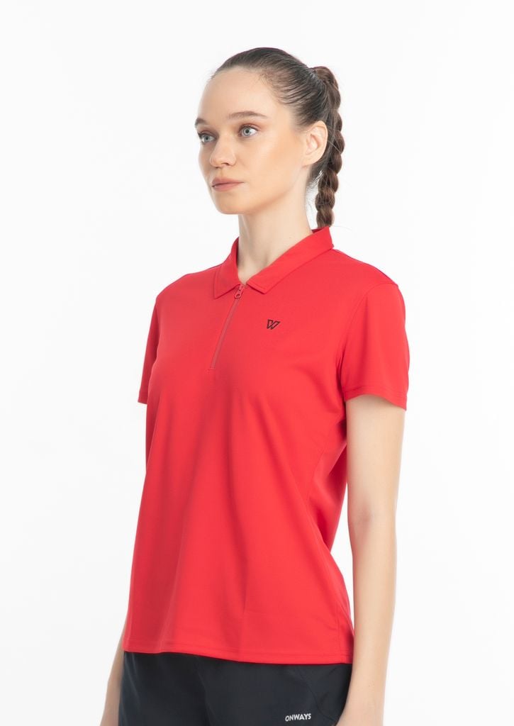 ÁO THỂ THAO THỜI TRANG ONWAYS NỮ COFFEE ZIP POLO WOMEN