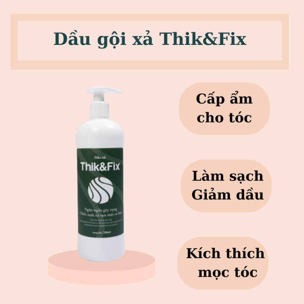 Bộ sản phẩm Thik &amp; Fix - Hỗ trợ mọc tóc, phục hồi tóc hư tổn, ngăn gàu ngứa, ngừa tóc gãy rụng dành cho Nam