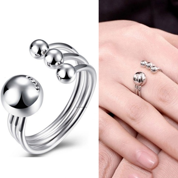 Nhẫn nữ kiểu 4 bi siêu xinh-Freesize WNH002-1