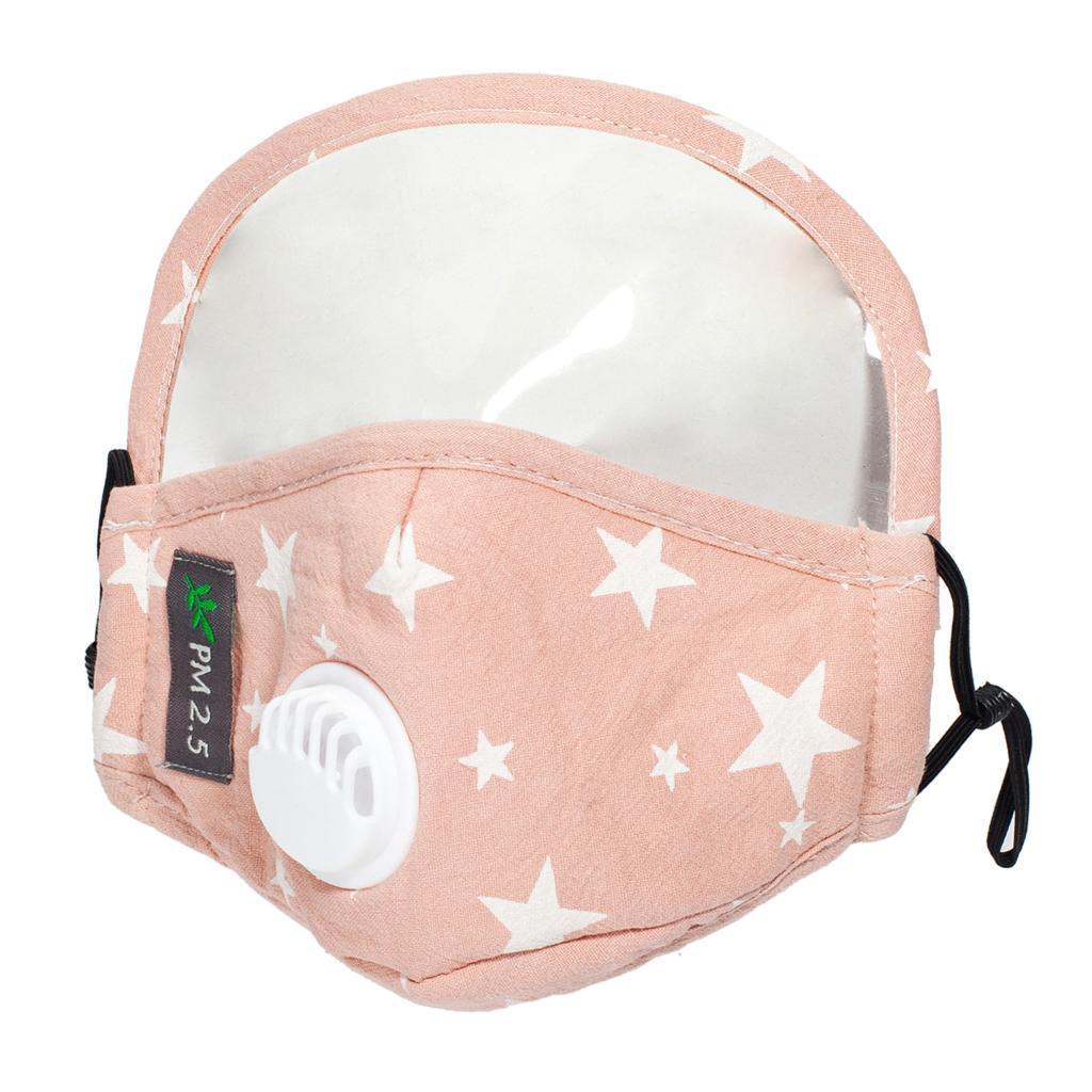 Kids Cotton Mouth Cover Face Masks With PM2.5 Filters & Eye
