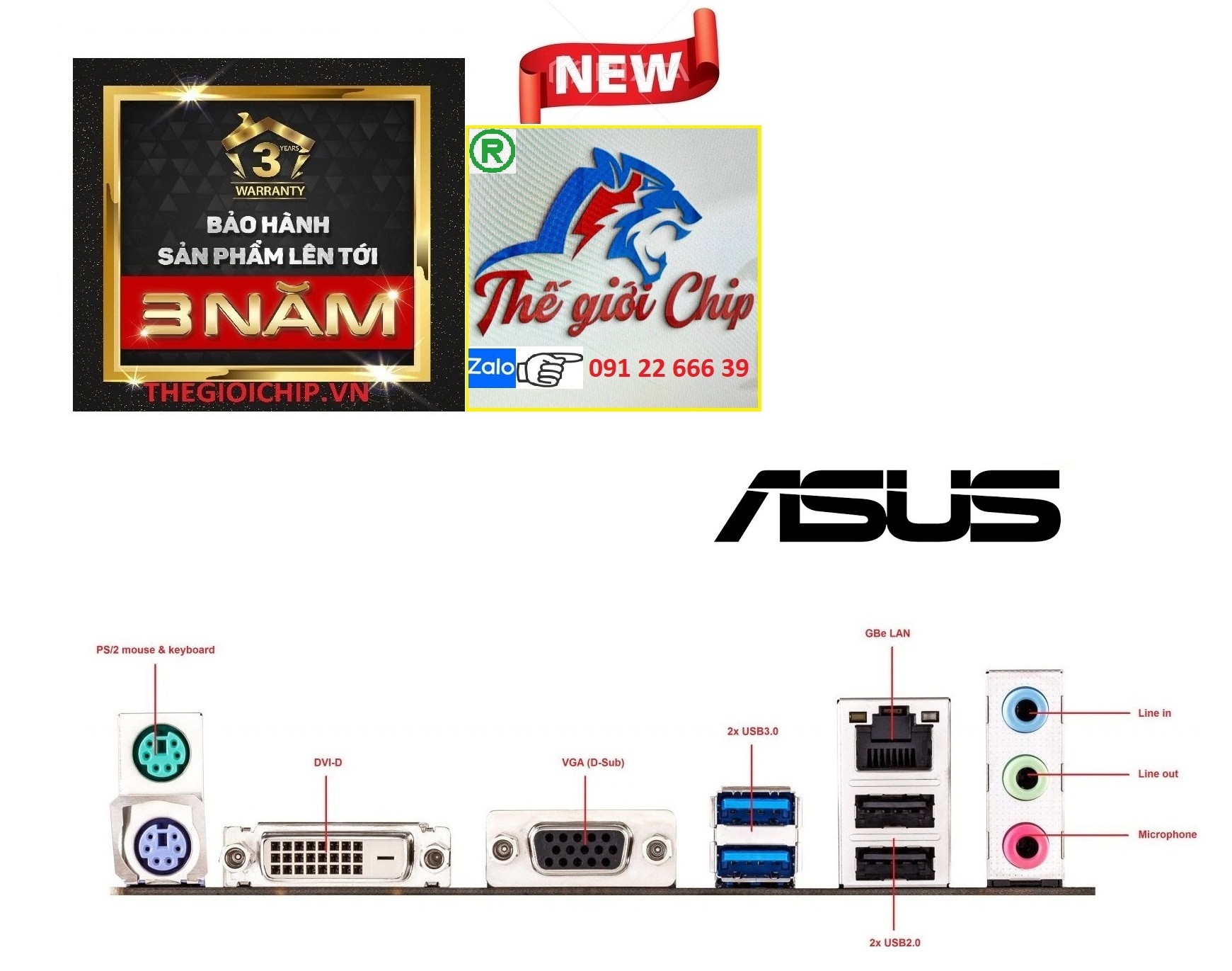 Bo Mạch Chủ (Mainboard) ASUS H81M-P - HÀNG CHÍNH HÃNG