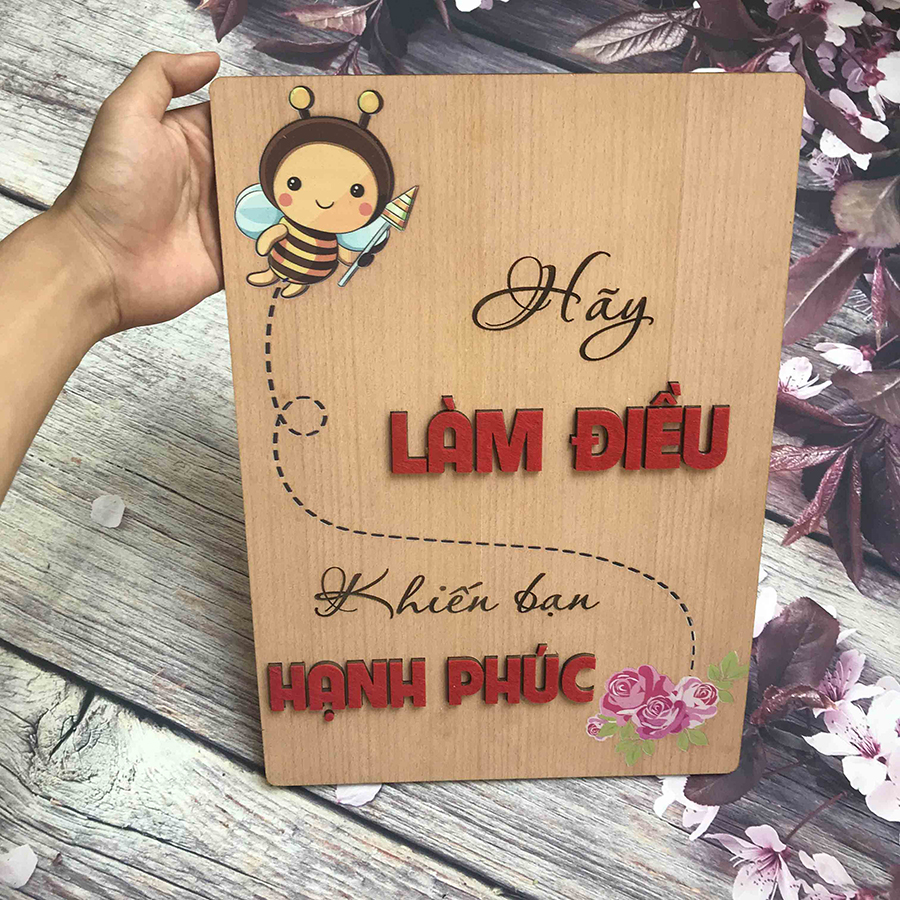 Tranh gỗ treo tường_Hãy làm điều khiến bạn hạnh phúc_CRN_01