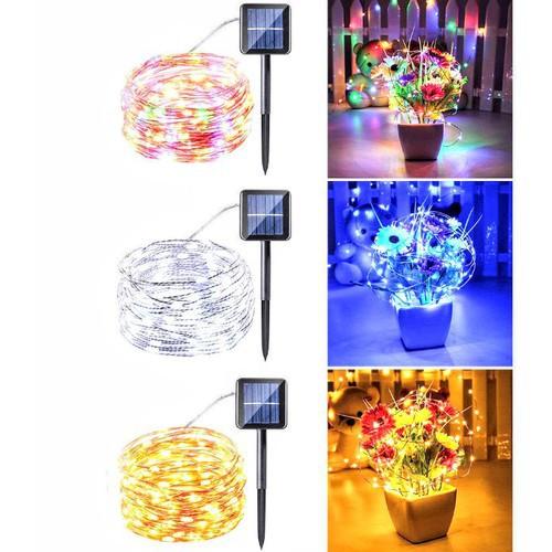 DÂY LED TRANG TRÍ DÀI 20M NĂNG LƯỢNG MẶT TRỜI SÁNG NHIỀU MÀU NHẤP NHÁY CỰC ĐẸP MẪU MỚI LOẠI TỐT SIÊU BỀN