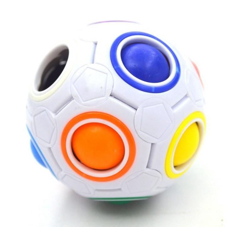 Football fidget cube quả bóng UFO ma thuật màu sắc cầu vồng 7cm, rèn luyện trí não cho bé Rubik Biến Thể quả bóng