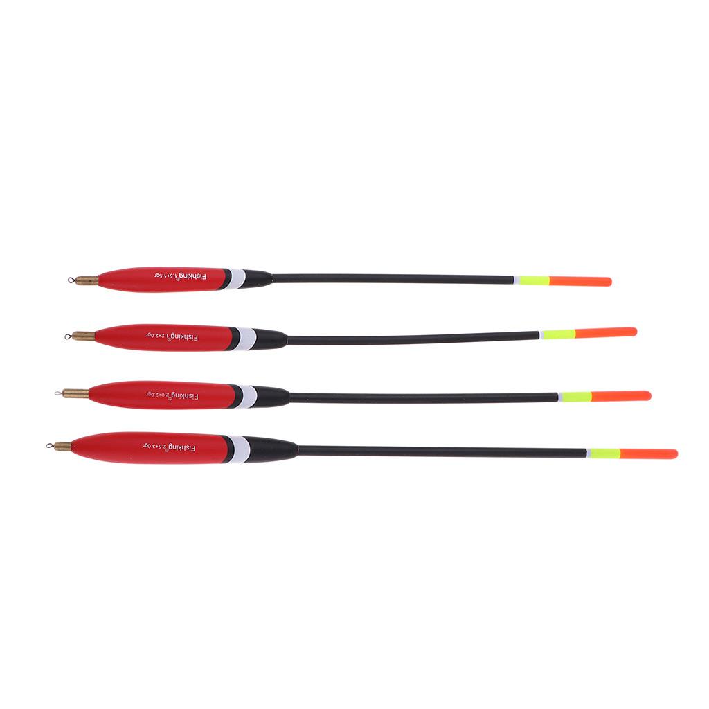 4pcs Balsa Wood Fishing Floats and bobbers, Mixed Size Saltwater Freshwater Rock Fishing Floats Assortment for Bass Trout