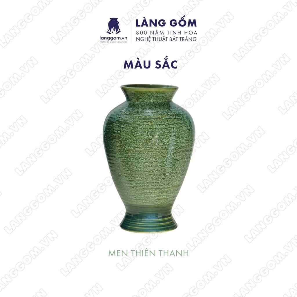 Bình hoa, lọ hoa Gốm sứ Bát Tràng cao cấp Men hỏa biến đùi dế đại dùng làm quà tặng, trang trí - Làng Gốm Bát Tràng