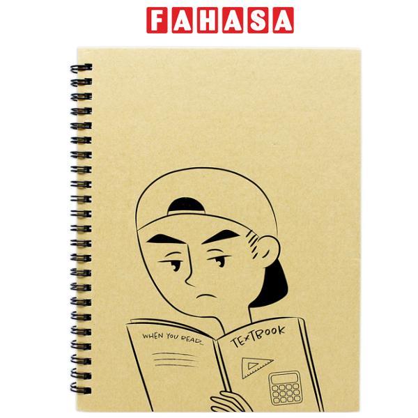 Sổ Lò Xo Bìa Kraft A5 - When You Read - Giấy Trơn - 40 Trang 220gsm - The Sun - Textbook